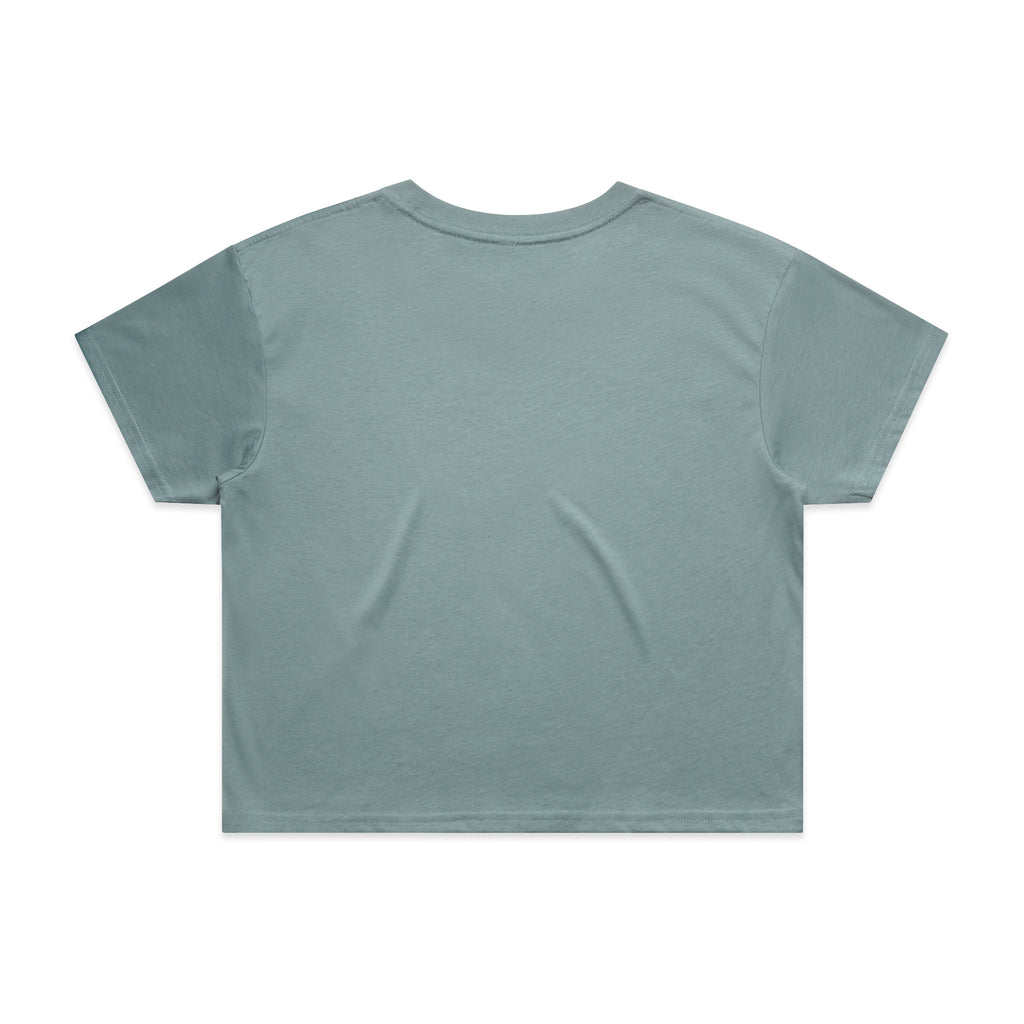 Ascolour Wos Crop Tee 4062 Crop Tee Mineral Back - Custom Printed - Print Blanc
