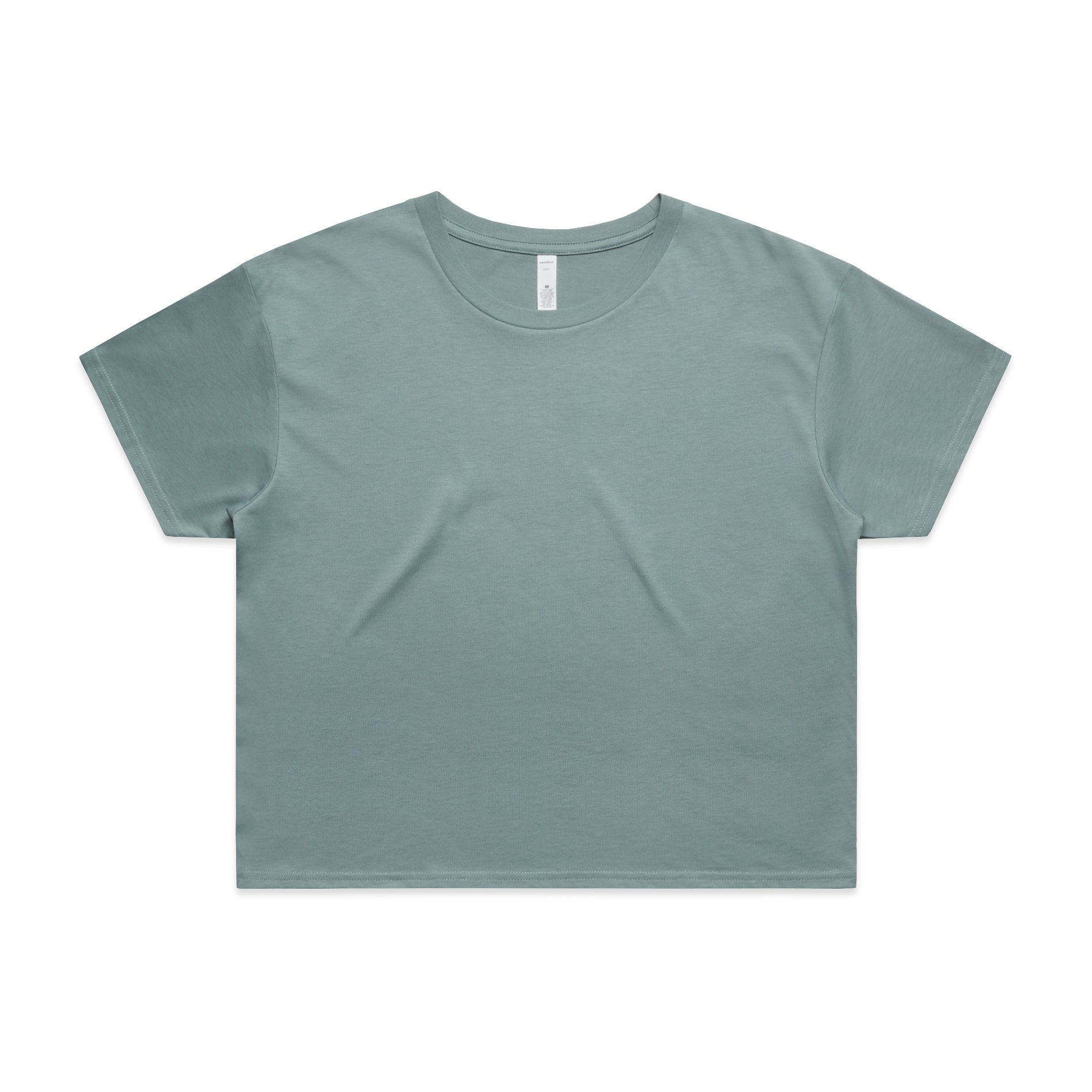 Ascolour Wos Crop Tee 4062 Crop Tee Mineral Front - Custom Printed - Print Blanc