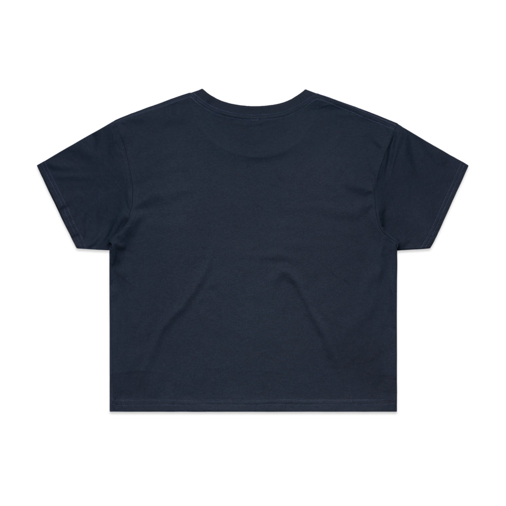 Ascolour Wos Crop Tee 4062 Crop Tee Navy Back - Custom Printed - Print Blanc