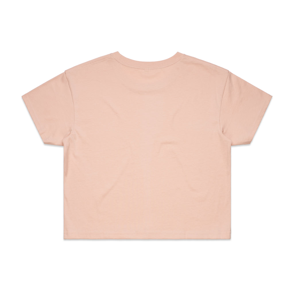 Ascolour Wos Crop Tee 4062 Crop Tee Pale Pink Back - Custom Printed - Print Blanc