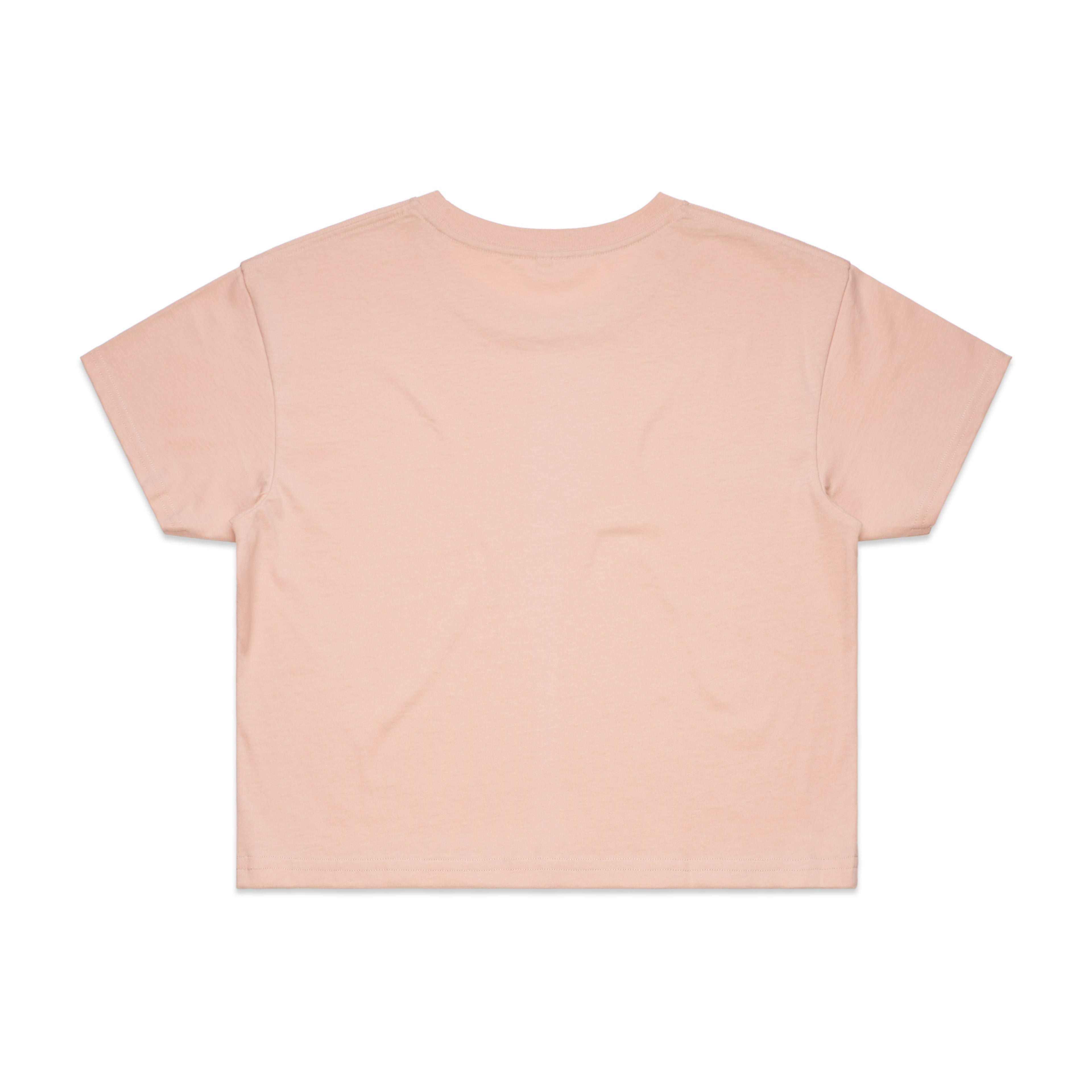 Ascolour Wos Crop Tee 4062 Crop Tee Pale Pink Back - Custom Printed - Print Blanc