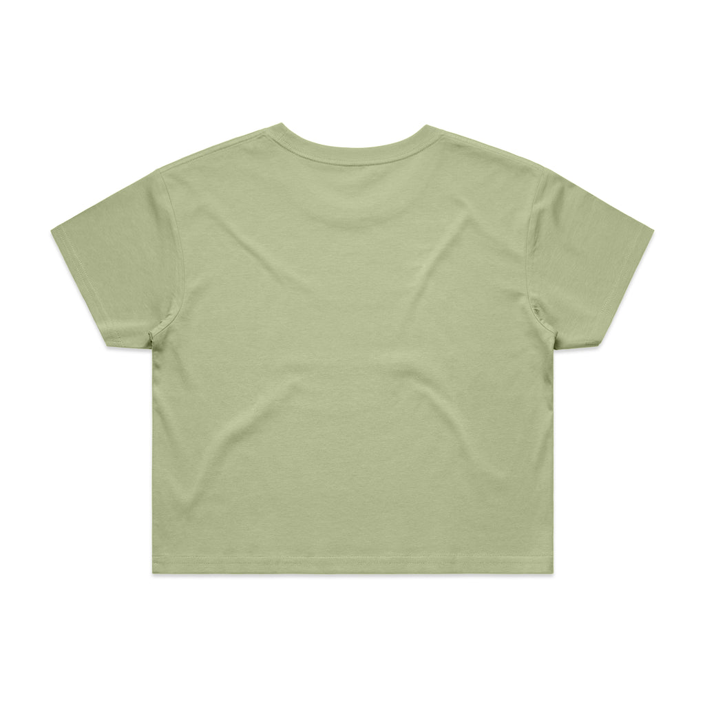 Ascolour Wos Crop Tee 4062 Crop Tee Pistachio Back - Custom Printed - Print Blanc