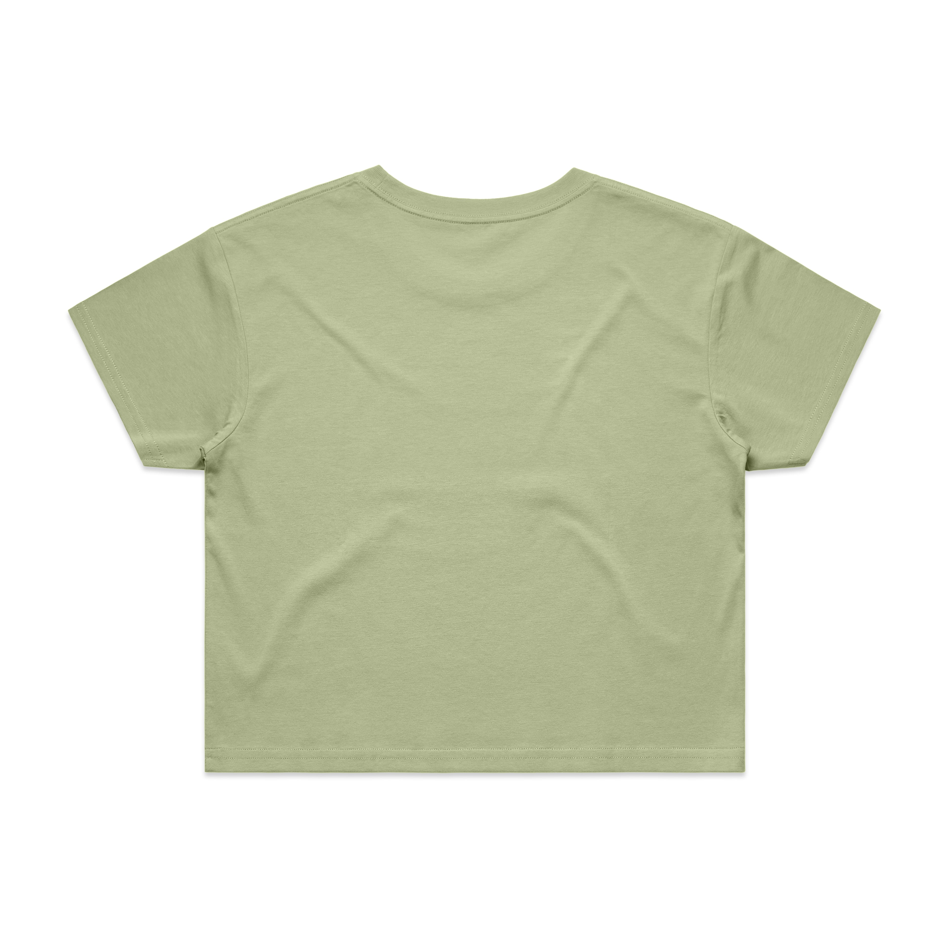 Ascolour Wos Crop Tee 4062 Crop Tee Pistachio Back - Custom Printed - Print Blanc