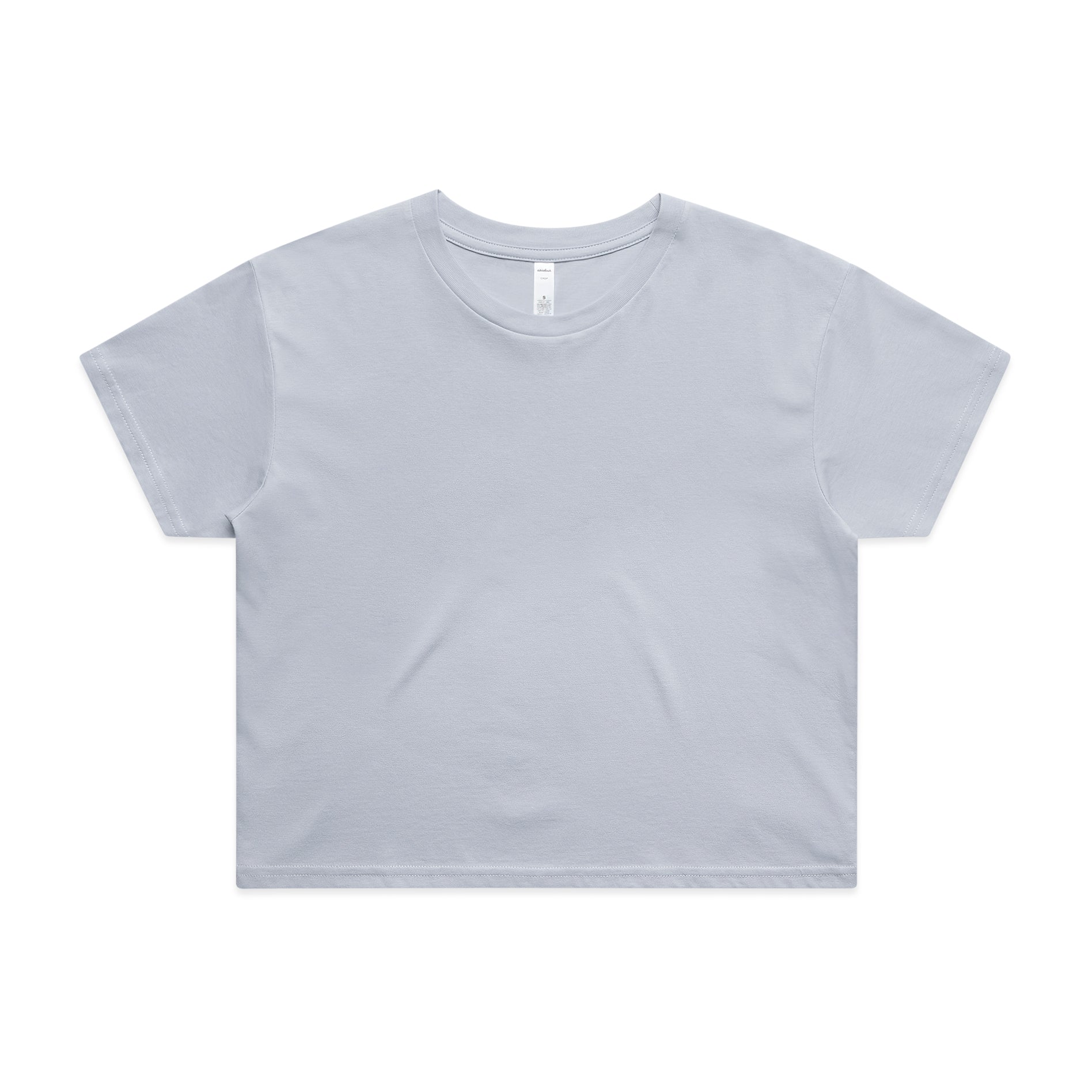 Ascolour Wos Crop Tee 4062 Crop Tee Powder Front - Custom Printed - Print Blanc