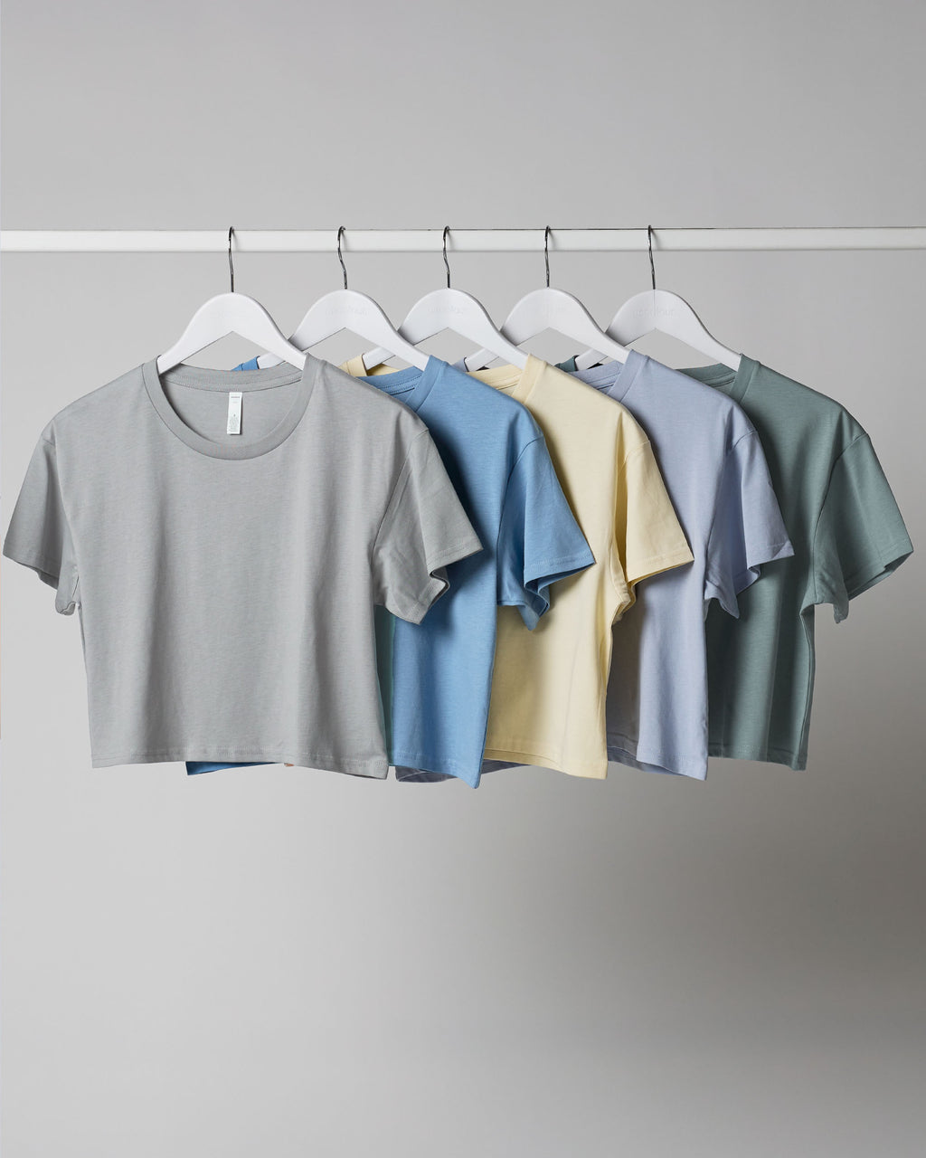Ascolour Wos Crop Tee 4062 Crop Tee Rack Front - Custom Printed - Print Blanc