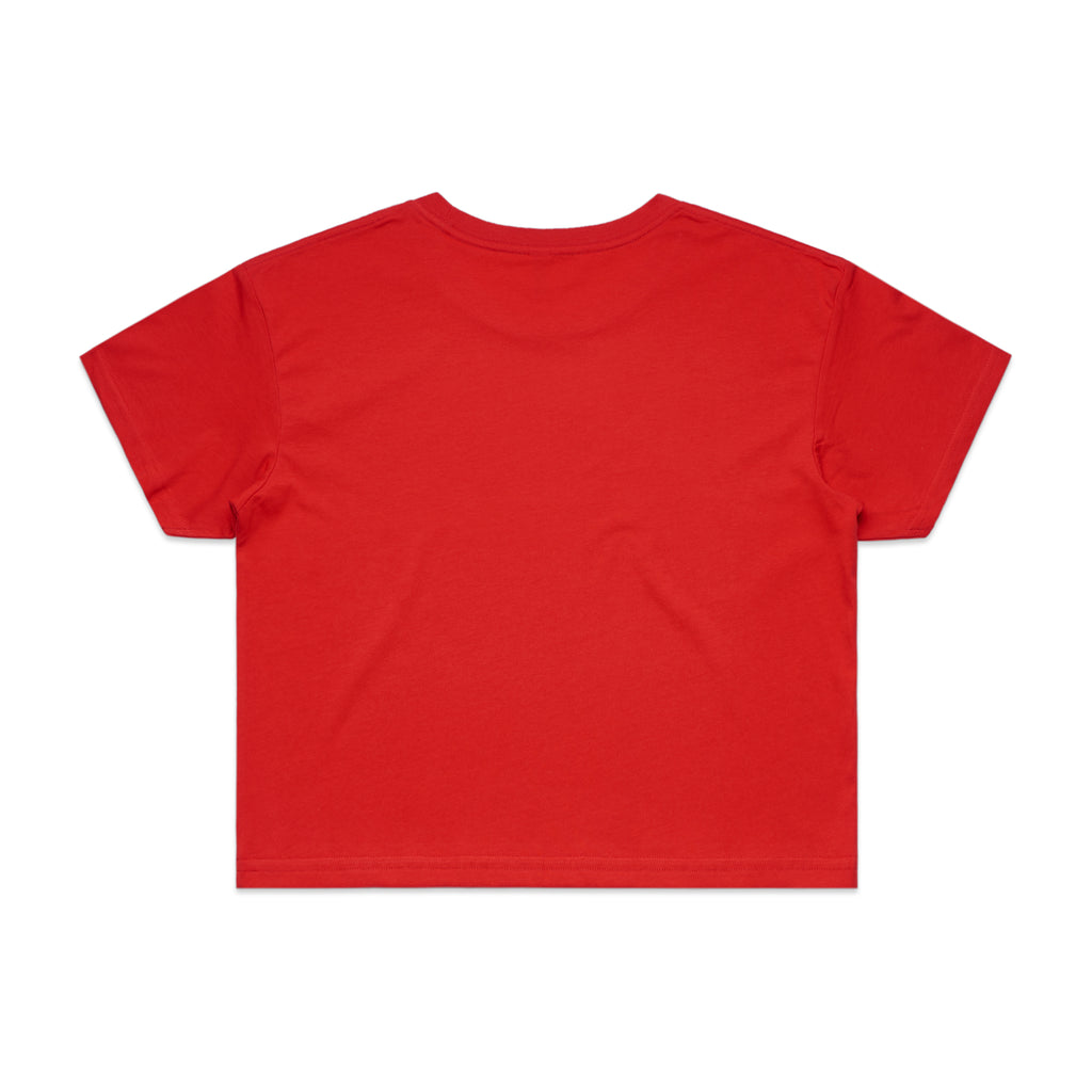 Ascolour Wos Crop Tee 4062 Crop Tee Red Back - Custom Printed - Print Blanc