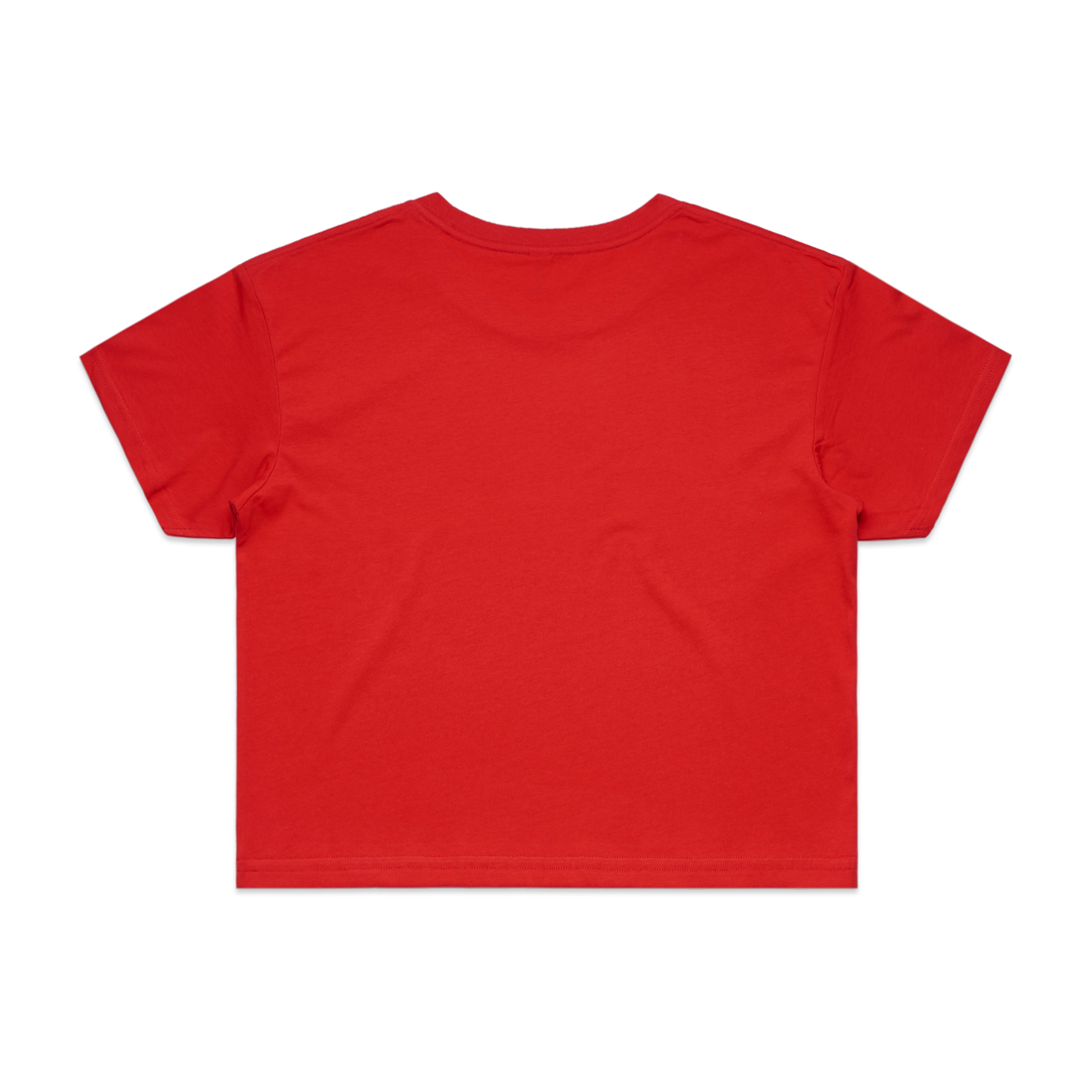 Ascolour Wos Crop Tee 4062 Crop Tee Red Back - Custom Printed - Print Blanc
