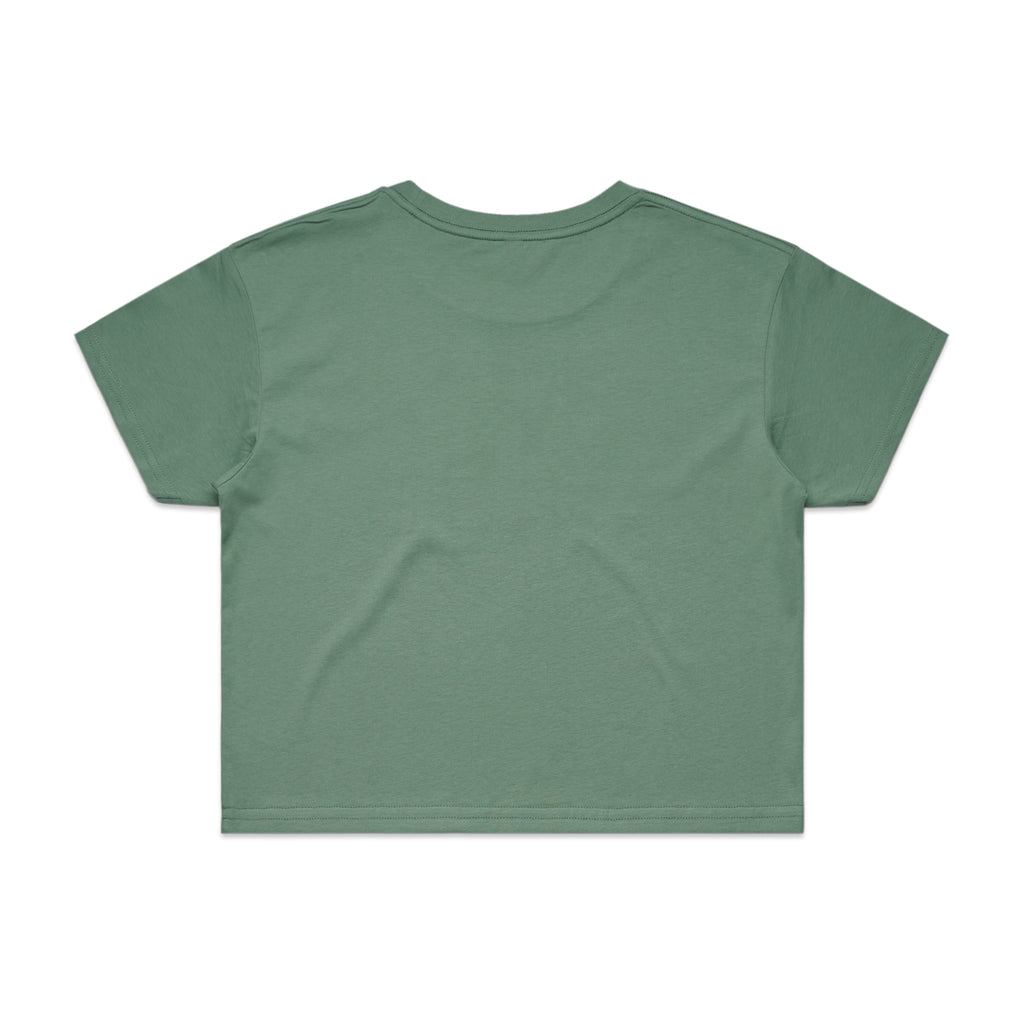 Ascolour Wos Crop Tee 4062 Crop Tee Sage Back - Custom Printed - Print Blanc