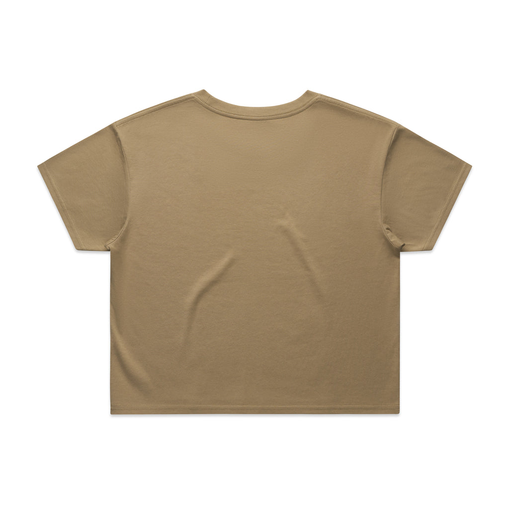 Ascolour Wos Crop Tee 4062 Crop Tee Sand Back - Custom Printed - Print Blanc