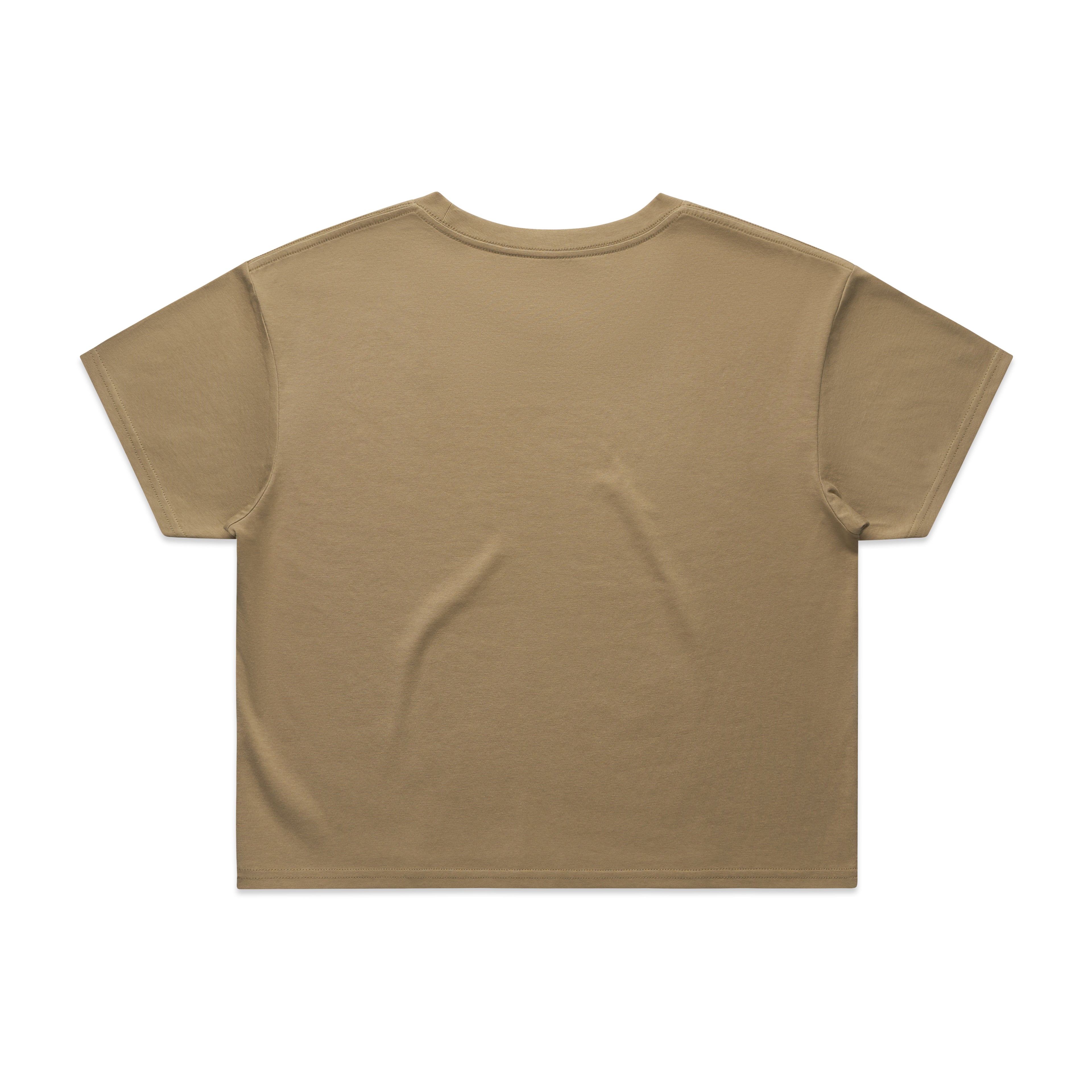 Ascolour Wos Crop Tee 4062 Crop Tee Sand Back - Custom Printed - Print Blanc