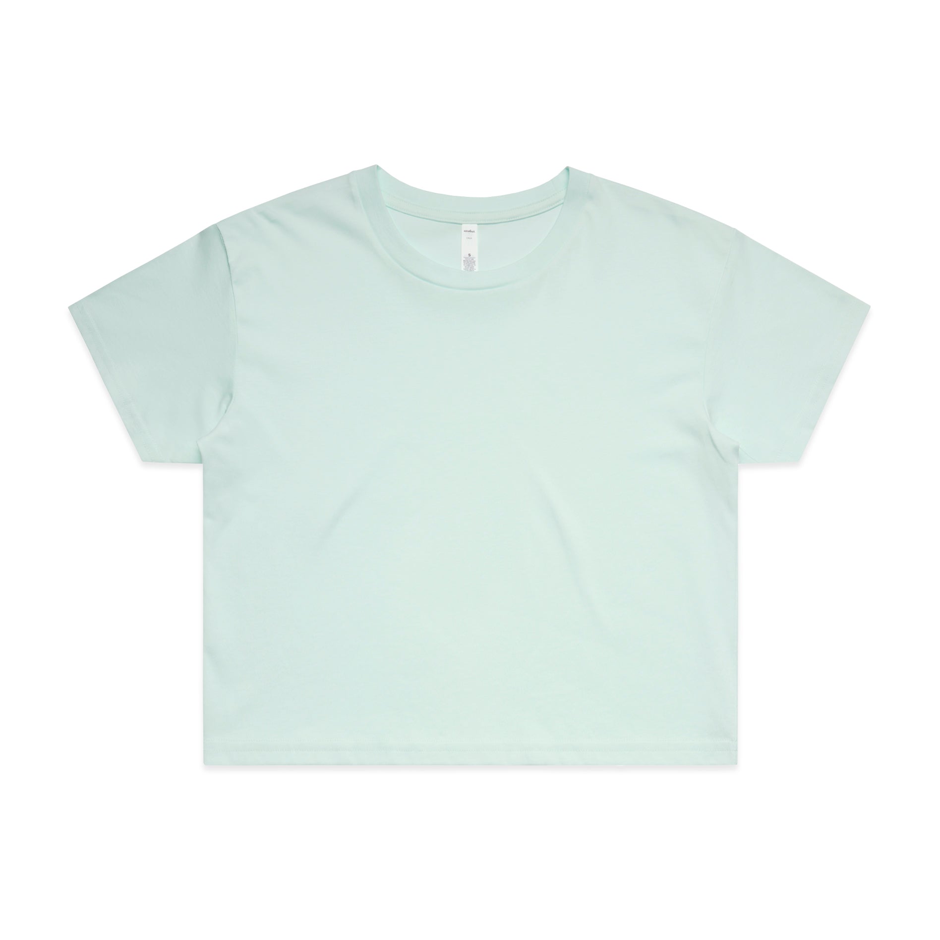 Ascolour Wos Crop Tee 4062 Crop Tee Seafoam Front - Custom Printed - Print Blanc