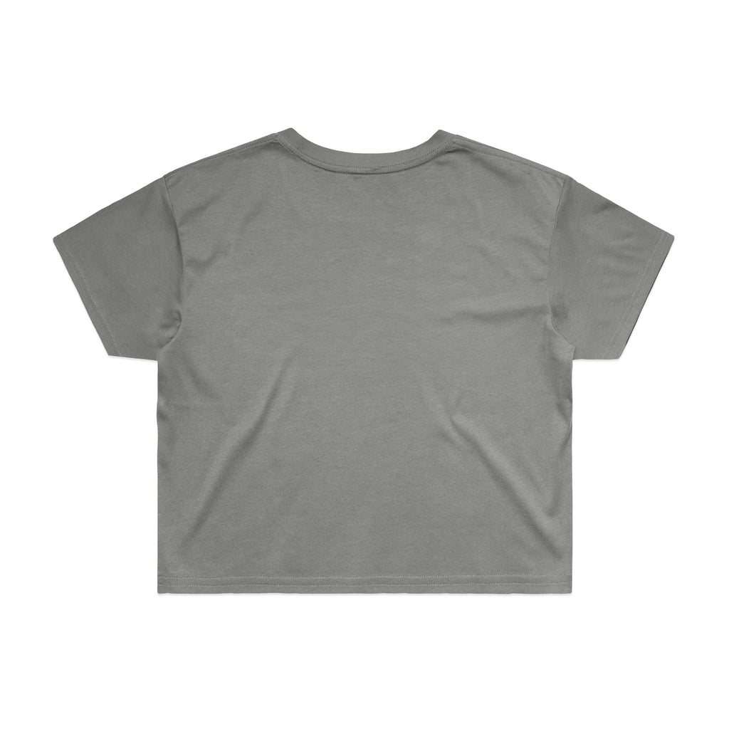 Ascolour Wos Crop Tee 4062 Crop Tee Shadow Back - Custom Printed - Print Blanc