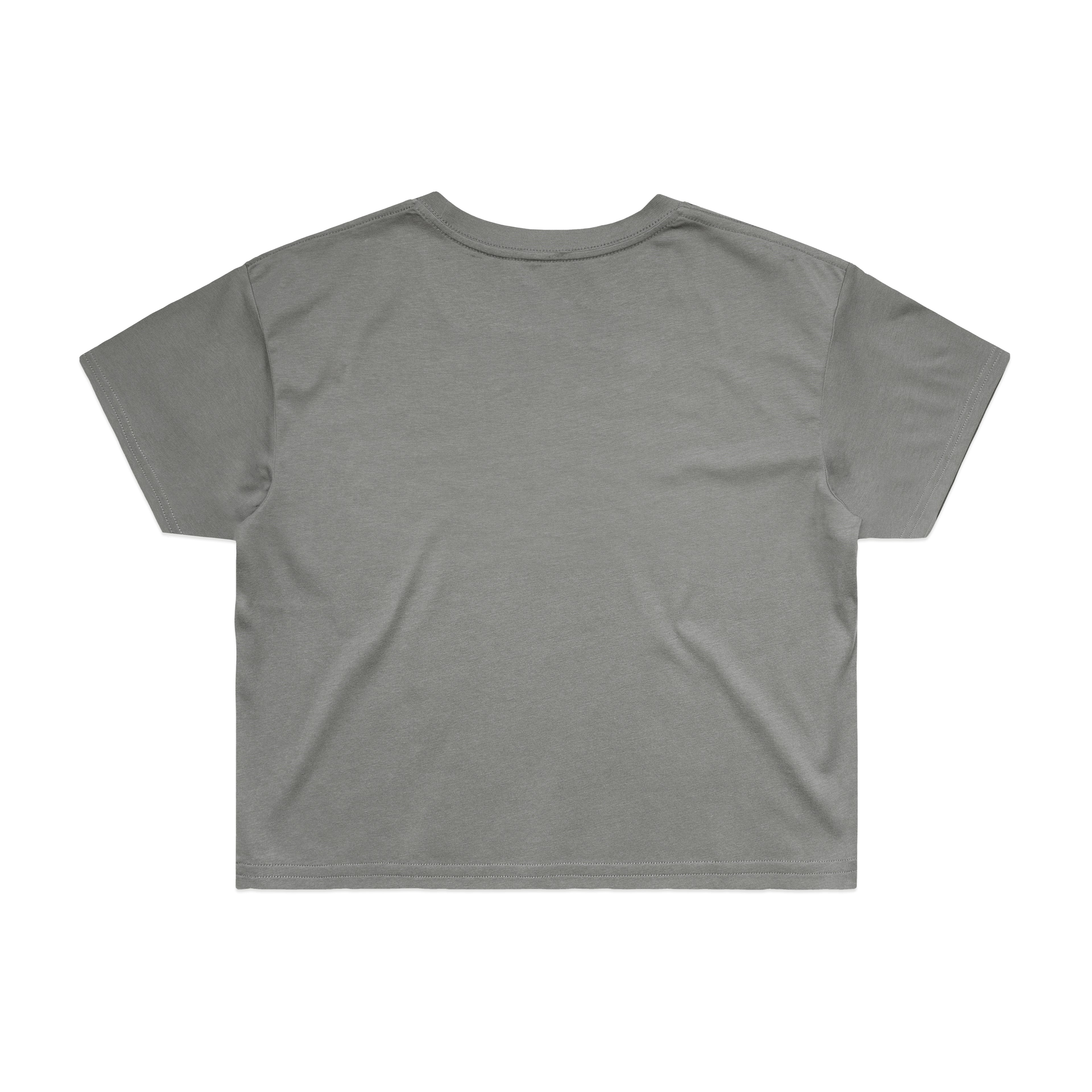 Ascolour Wos Crop Tee 4062 Crop Tee Shadow Back - Custom Printed - Print Blanc