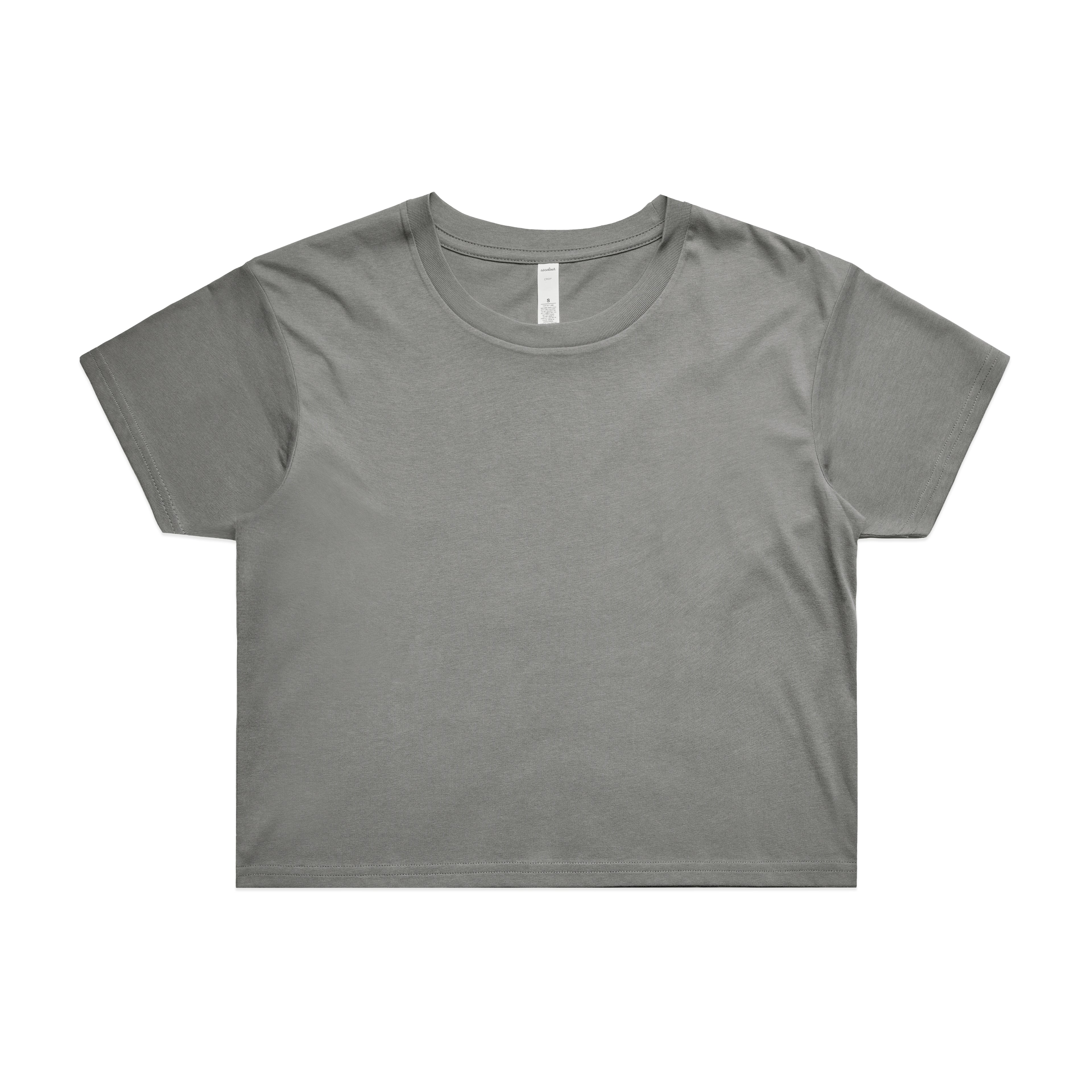 Ascolour Wos Crop Tee 4062 Crop Tee Shadow Front - Custom Printed - Print Blanc