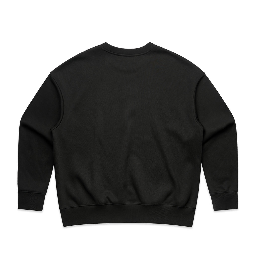 Ascolour Wos Heavy Crew 4145 Wos Heavy Crew Black Back - Custom Printed - Print Blanc
