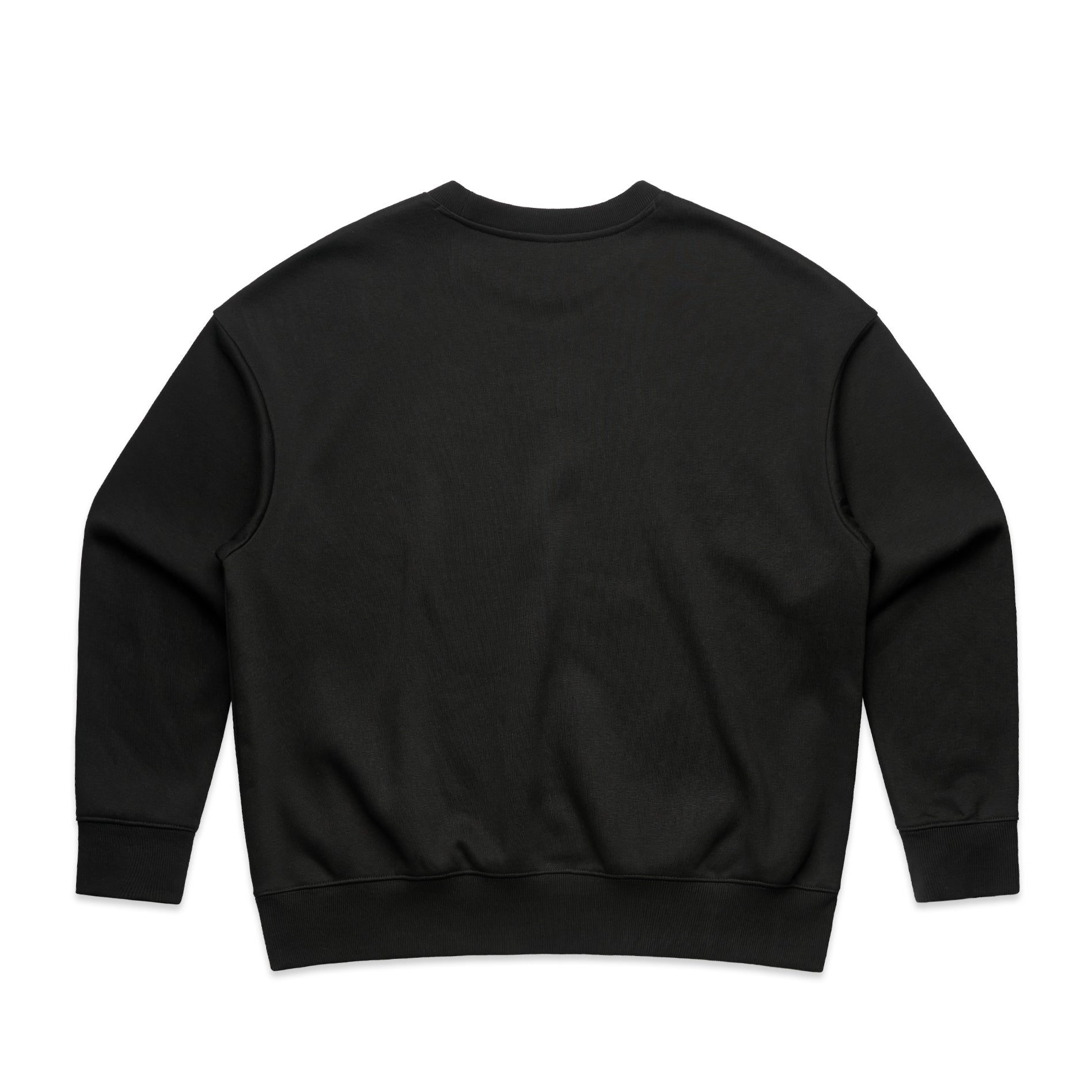 Ascolour Wos Heavy Crew 4145 Wos Heavy Crew Black Back - Custom Printed - Print Blanc