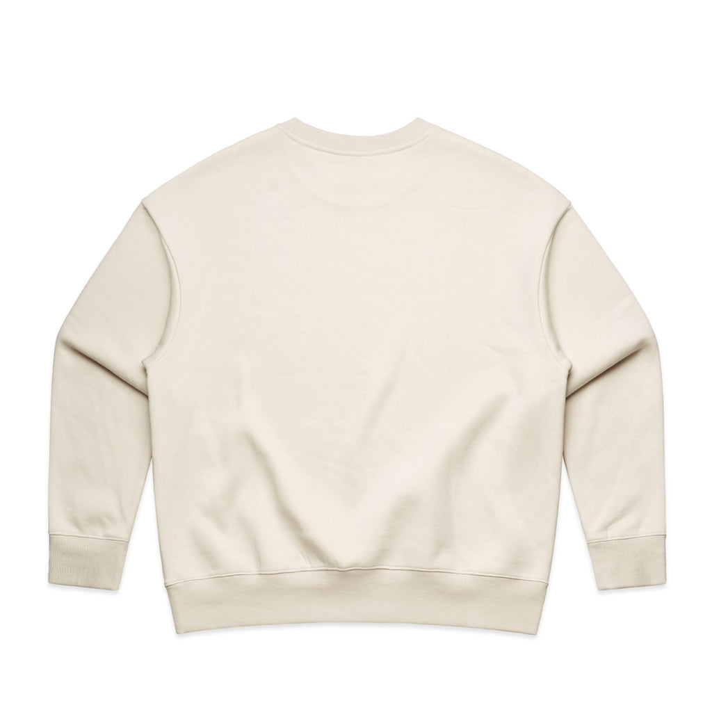 Ascolour Wos Heavy Crew 4145 Wos Heavy Crew Ecru Back - Custom Printed - Print Blanc