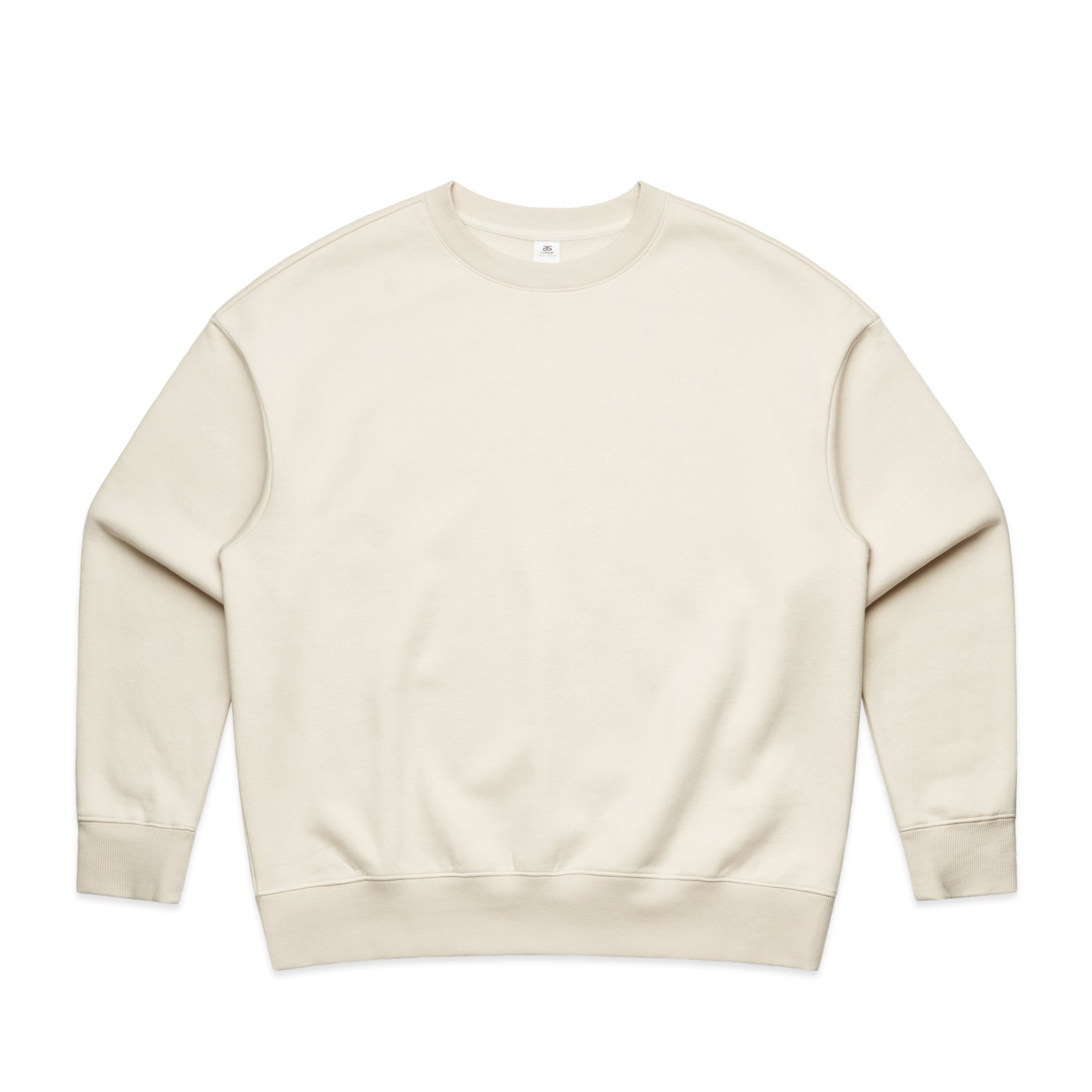 Ascolour Wos Heavy Crew 4145 Wos Heavy Crew Ecru Front - Custom Printed - Print Blanc