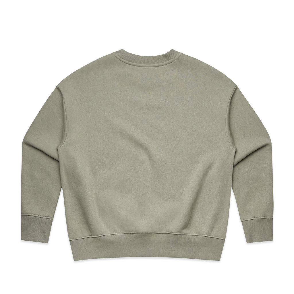 Ascolour Wos Heavy Crew 4145 Wos Heavy Crew Eucalyptus Back - Custom Printed - Print Blanc