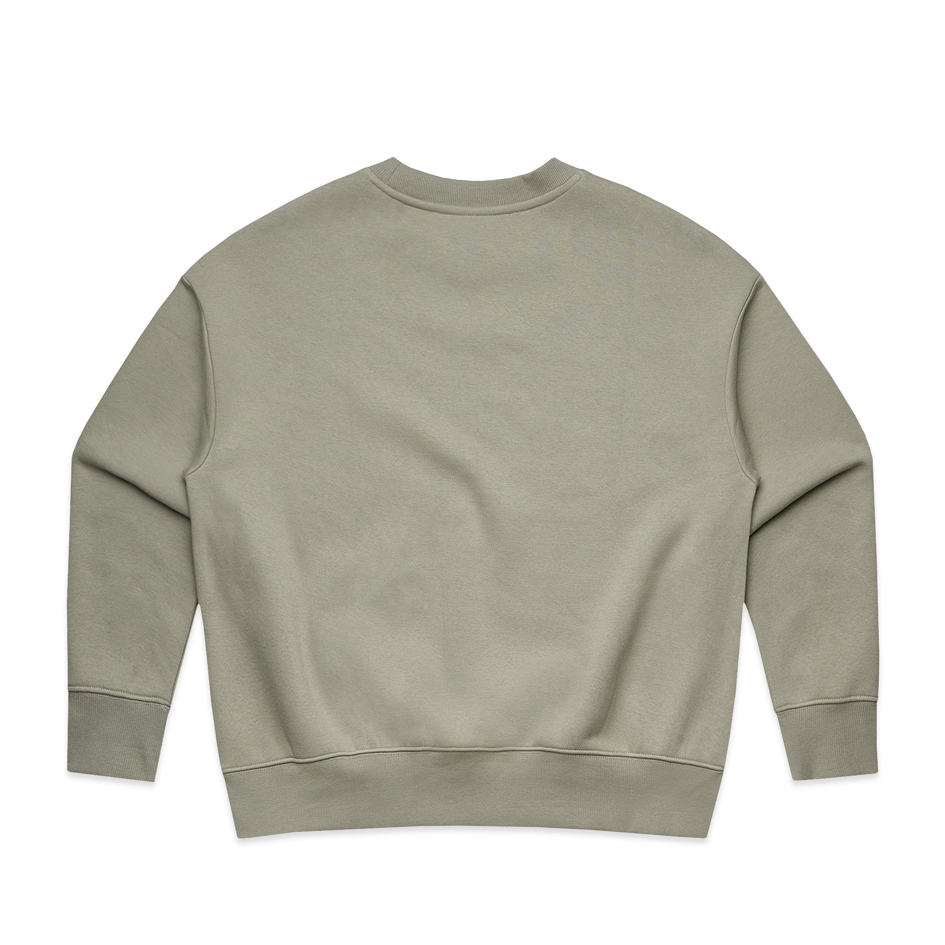 Ascolour Wos Heavy Crew 4145 Wos Heavy Crew Eucalyptus Back - Custom Printed - Print Blanc