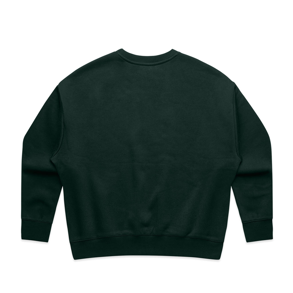 Ascolour Wos Heavy Crew 4145 Wos Heavy Crew Pine Green Back - Custom Printed - Print Blanc