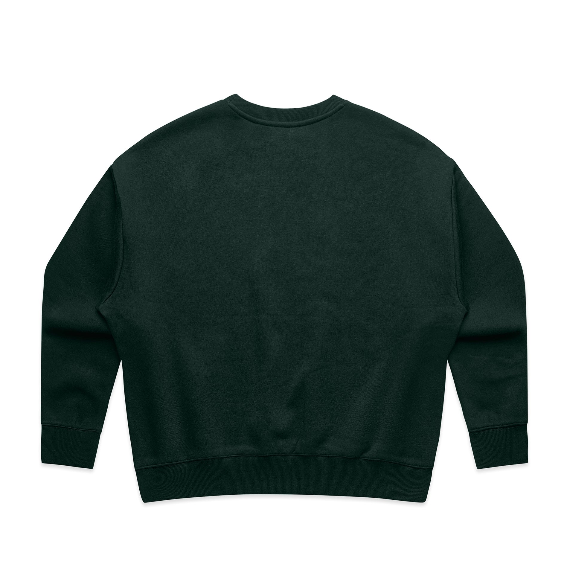 Ascolour Wos Heavy Crew 4145 Wos Heavy Crew Pine Green Back - Custom Printed - Print Blanc