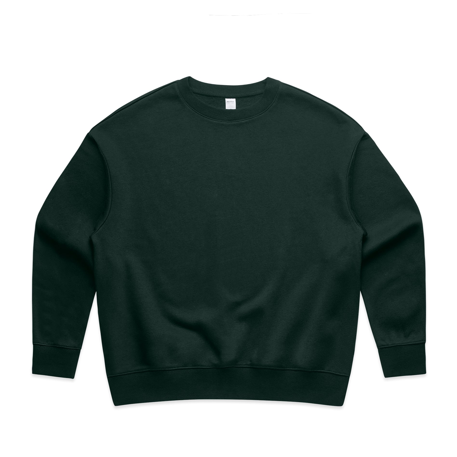 Ascolour Wos Heavy Crew 4145 Wos Heavy Crew Pine Green Front - Custom Printed - Print Blanc