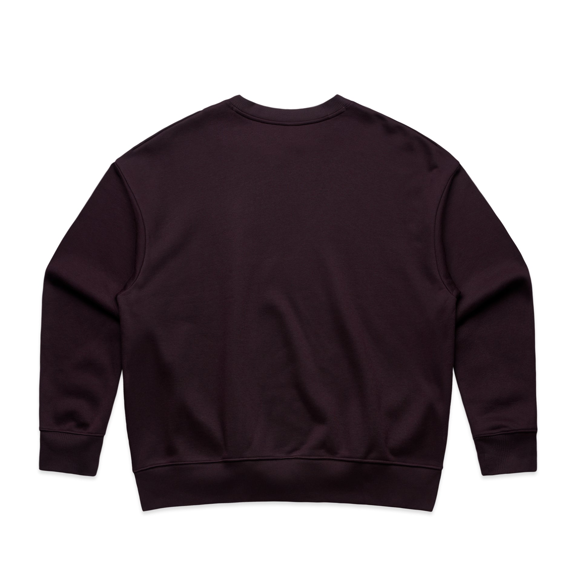 Ascolour Wos Heavy Crew 4145 Wos Heavy Crew Plum Back - Custom Printed - Print Blanc