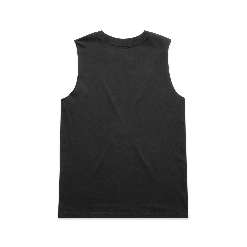 Ascolour Wos Heavy Faded Tank 4084 Wos Heavy Faded Tank Faded Black Back - Custom Printed - Print Blanc
