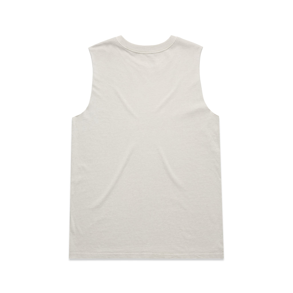 Ascolour Wos Heavy Faded Tank 4084 Wos Heavy Faded Tank Faded Bone Back - Custom Printed - Print Blanc