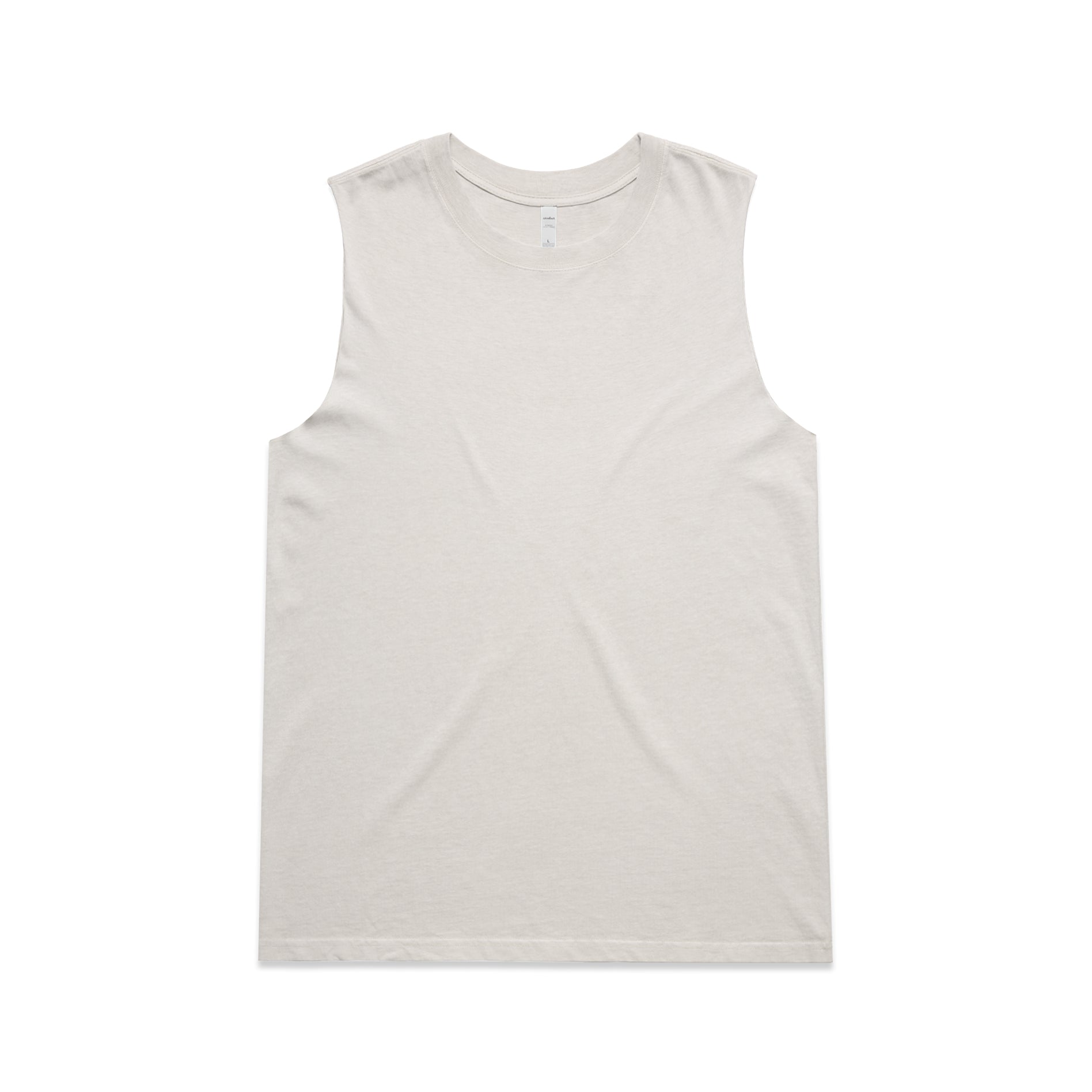 Ascolour Wos Heavy Faded Tank 4084 Wos Heavy Faded Tank Faded Bone Front - Custom Printed - Print Blanc