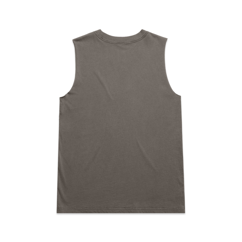 Ascolour Wos Heavy Faded Tank 4084 Wos Heavy Faded Tank Faded Grey Back - Custom Printed - Print Blanc
