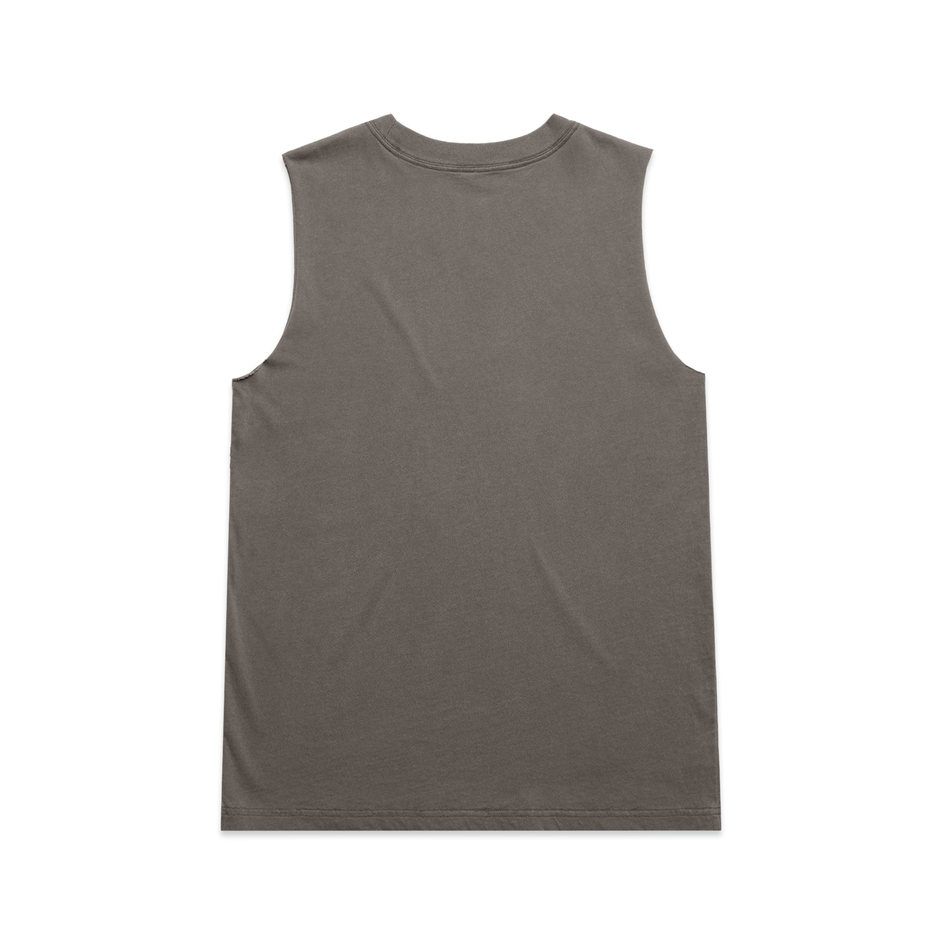 Ascolour Wos Heavy Faded Tank 4084 Wos Heavy Faded Tank Faded Grey Back - Custom Printed - Print Blanc