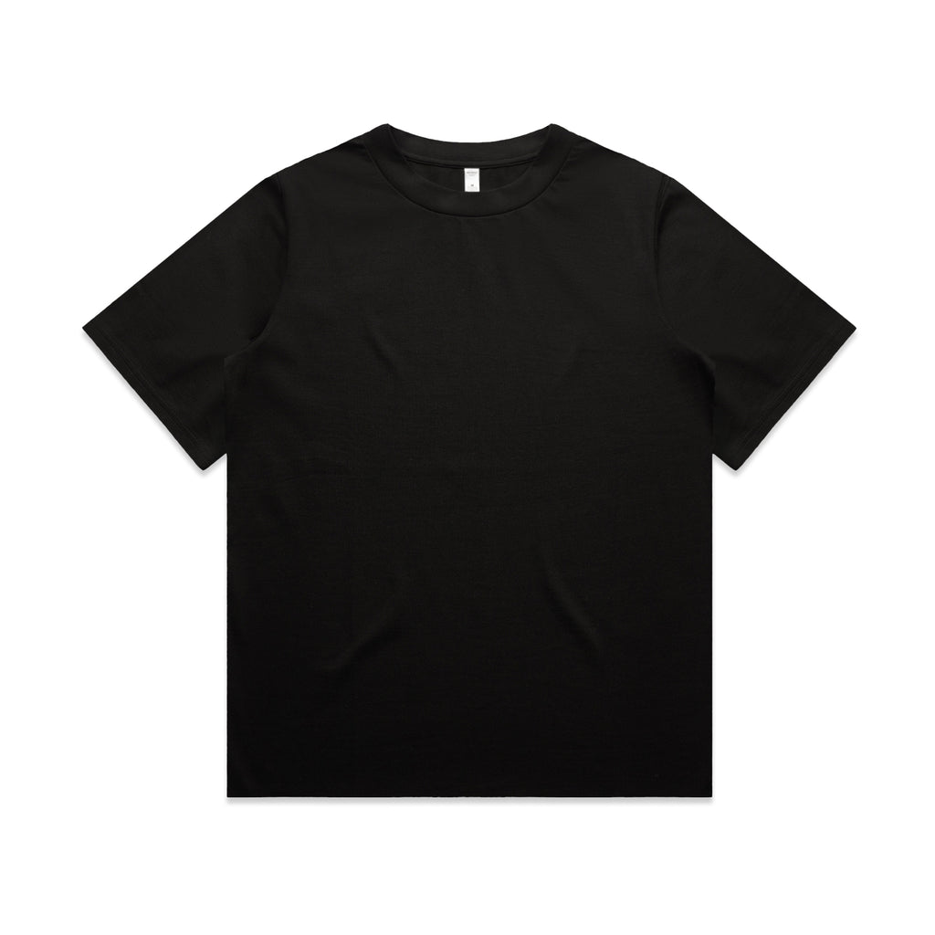 Ascolour Wos Heavy Tee 4080 Wos Heavy Tee Black Front - Custom Printed - Print Blanc