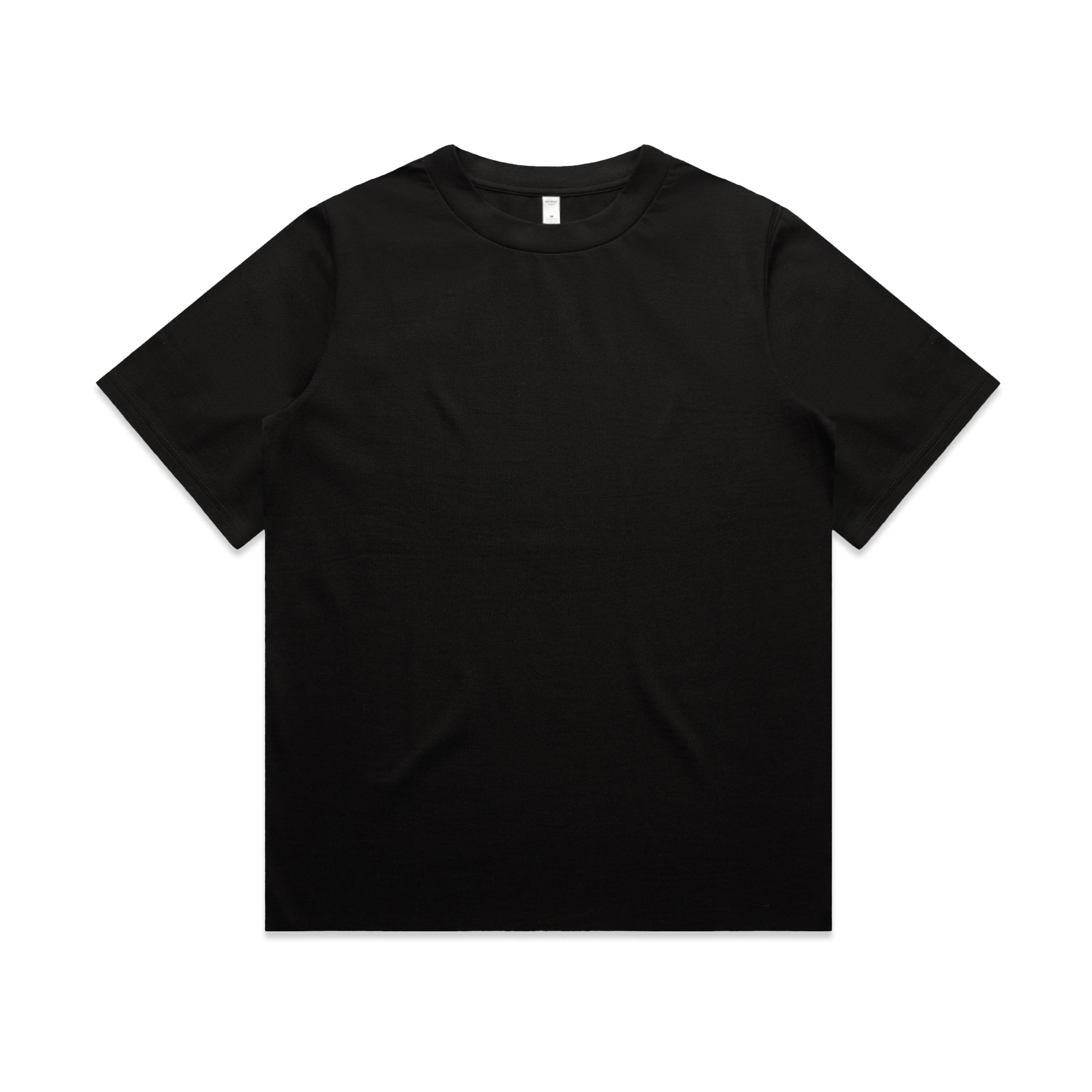 Ascolour Wos Heavy Tee 4080 Wos Heavy Tee Black Front - Custom Printed - Print Blanc