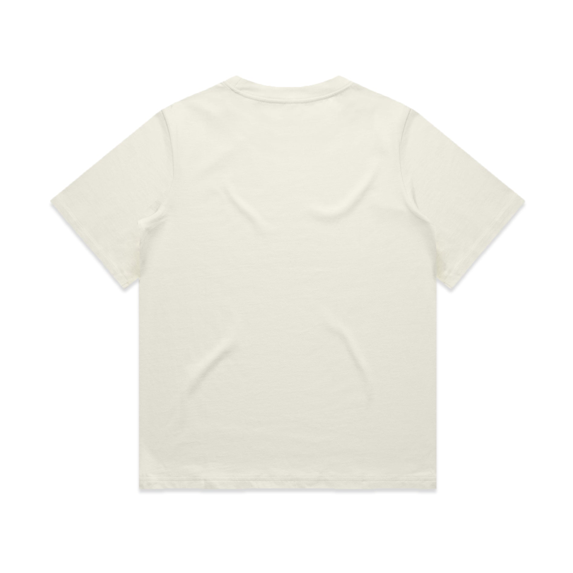 Ascolour Wos Heavy Tee 4080 Wos Heavy Tee Ecru Back - Custom Printed - Print Blanc