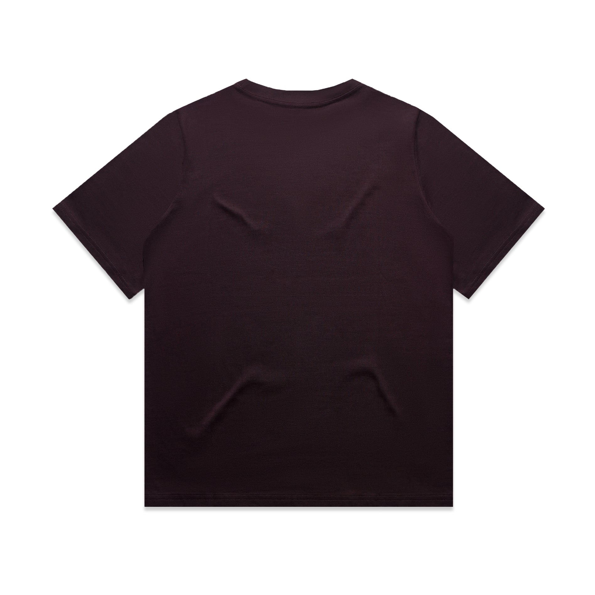 Ascolour Wos Heavy Tee 4080 Wos Heavy Tee Plum Back - Custom Printed - Print Blanc