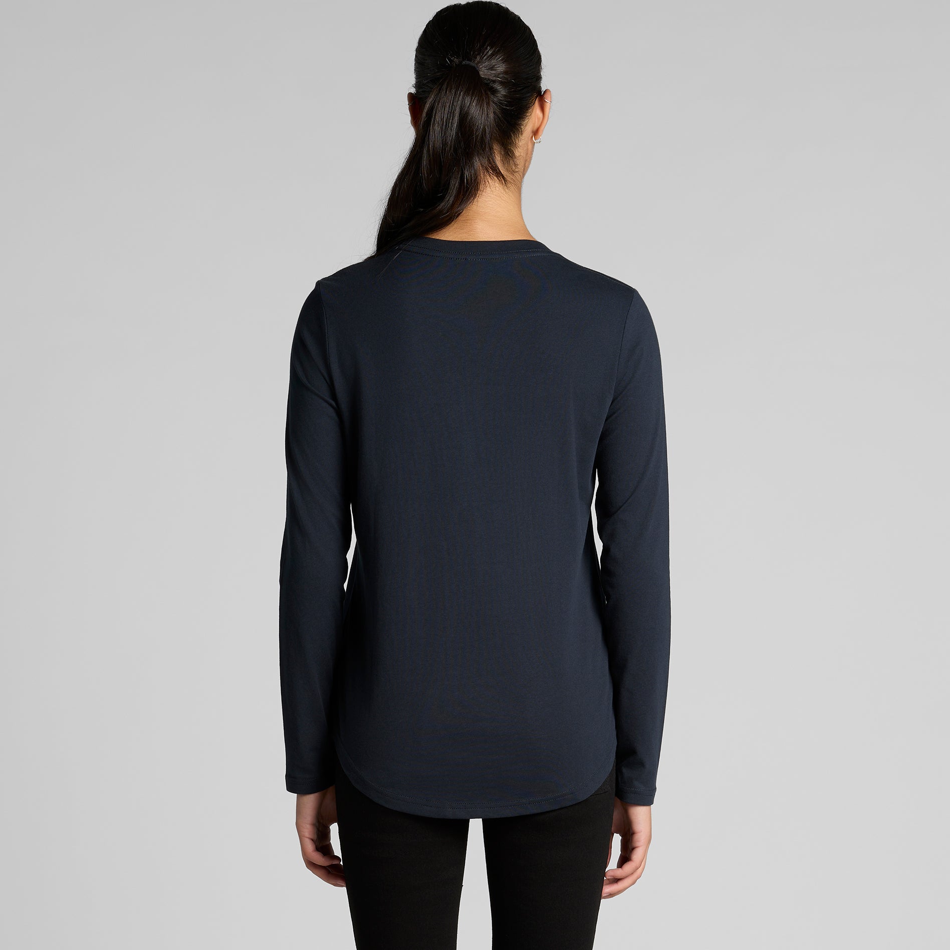 Ascolour Wos Maple Curve Ls Tee 4021 Wos Maple Curve Ls Tee Back - Custom Printed - Print Blanc