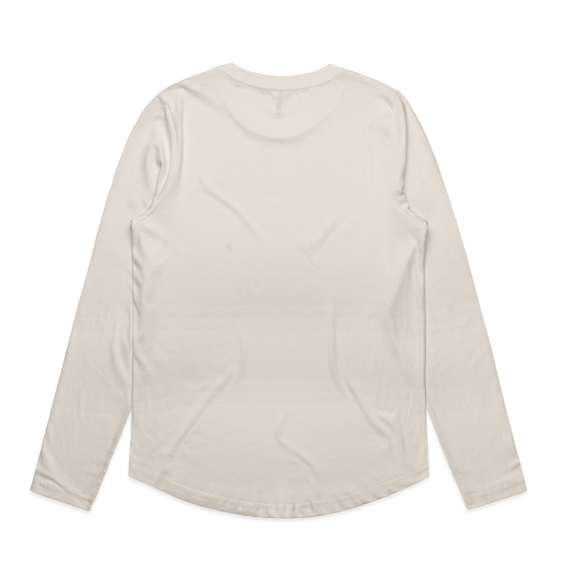 Ascolour Wos Maple Curve Ls Tee 4021 Wos Maple Curve Ls Tee Bone Back - Custom Printed - Print Blanc