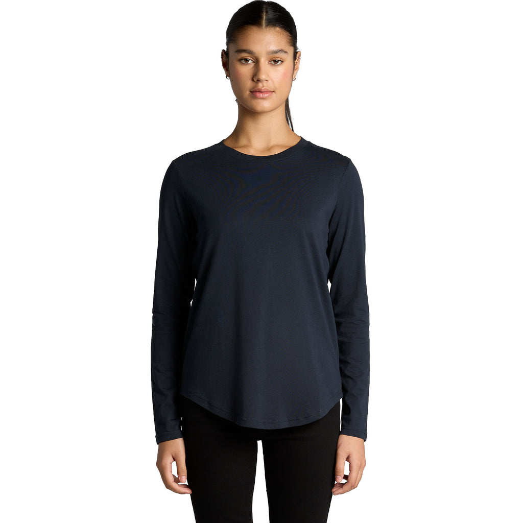 Ascolour Wos Maple Curve Ls Tee 4021 Wos Maple Curve Ls Tee Front - Custom Printed - Print Blanc