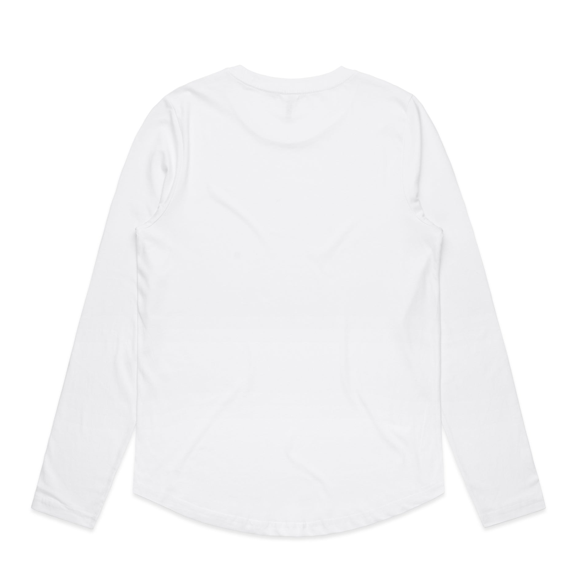 Ascolour Wos Maple Curve Ls Tee 4021 Wos Maple Curve Ls Tee White Back - Custom Printed - Print Blanc