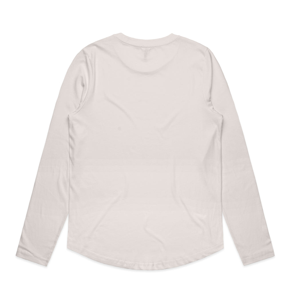 Ascolour Wos Maple Curve Ls Tee 4021 Wos Maple Curve Tee Bone Back - Custom Printed - Print Blanc