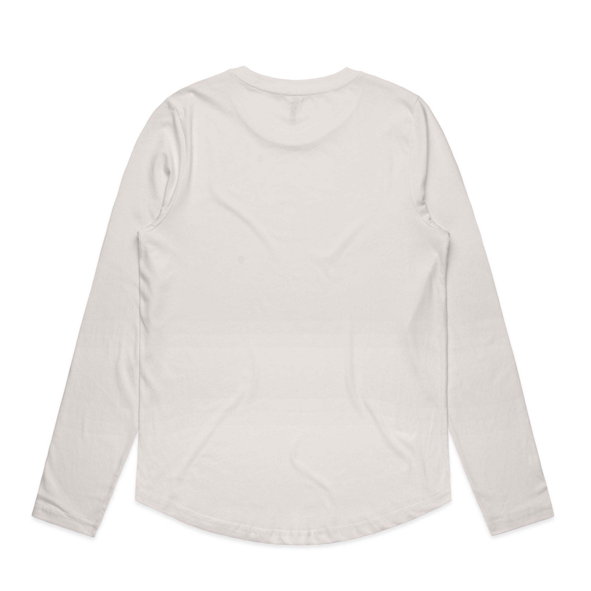 Ascolour Wos Maple Curve Ls Tee 4021 Wos Maple Curve Tee Bone Back - Custom Printed - Print Blanc