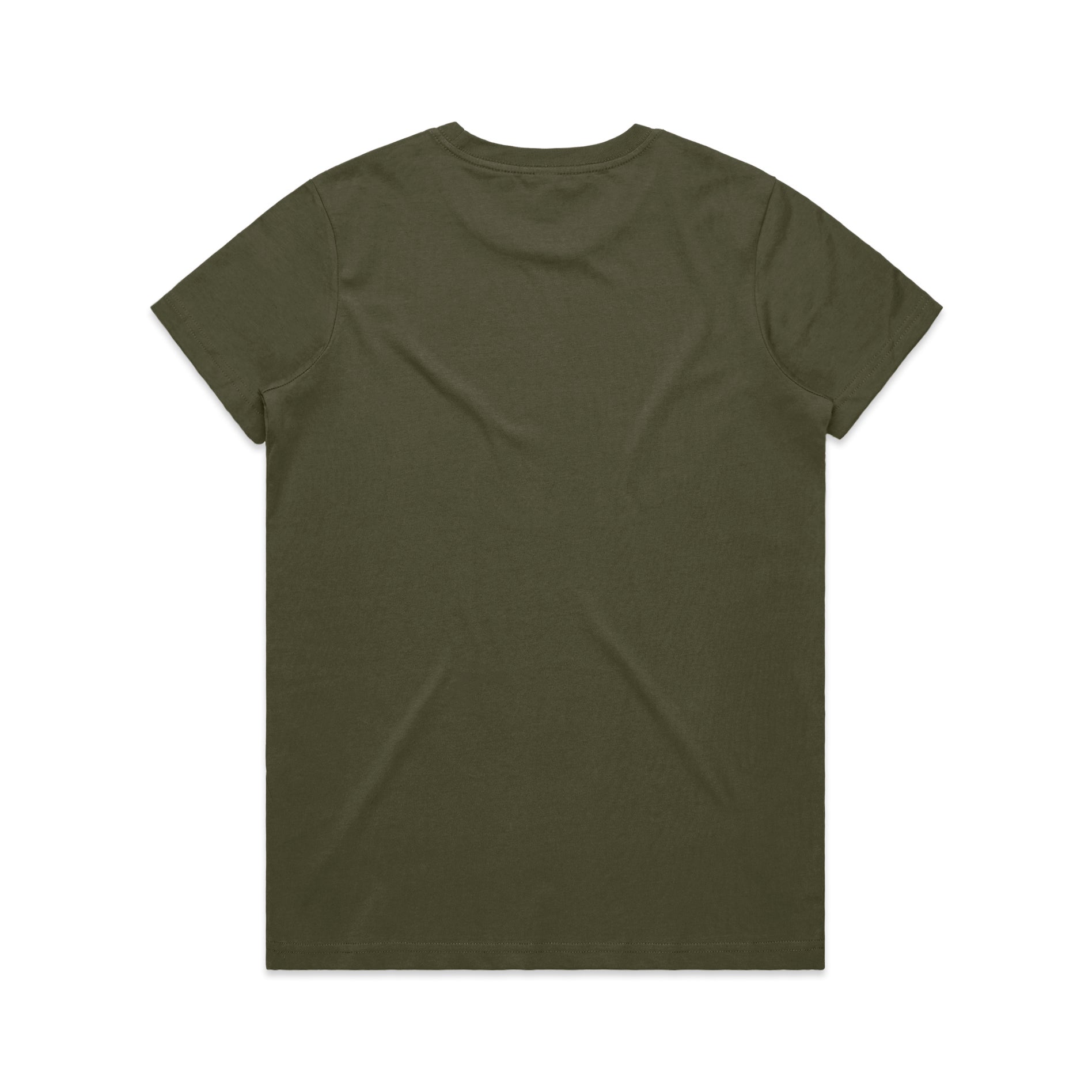 Ascolour Wos Maple Tee 4001 Maple Tee Army Back - Custom Printed - Print Blanc