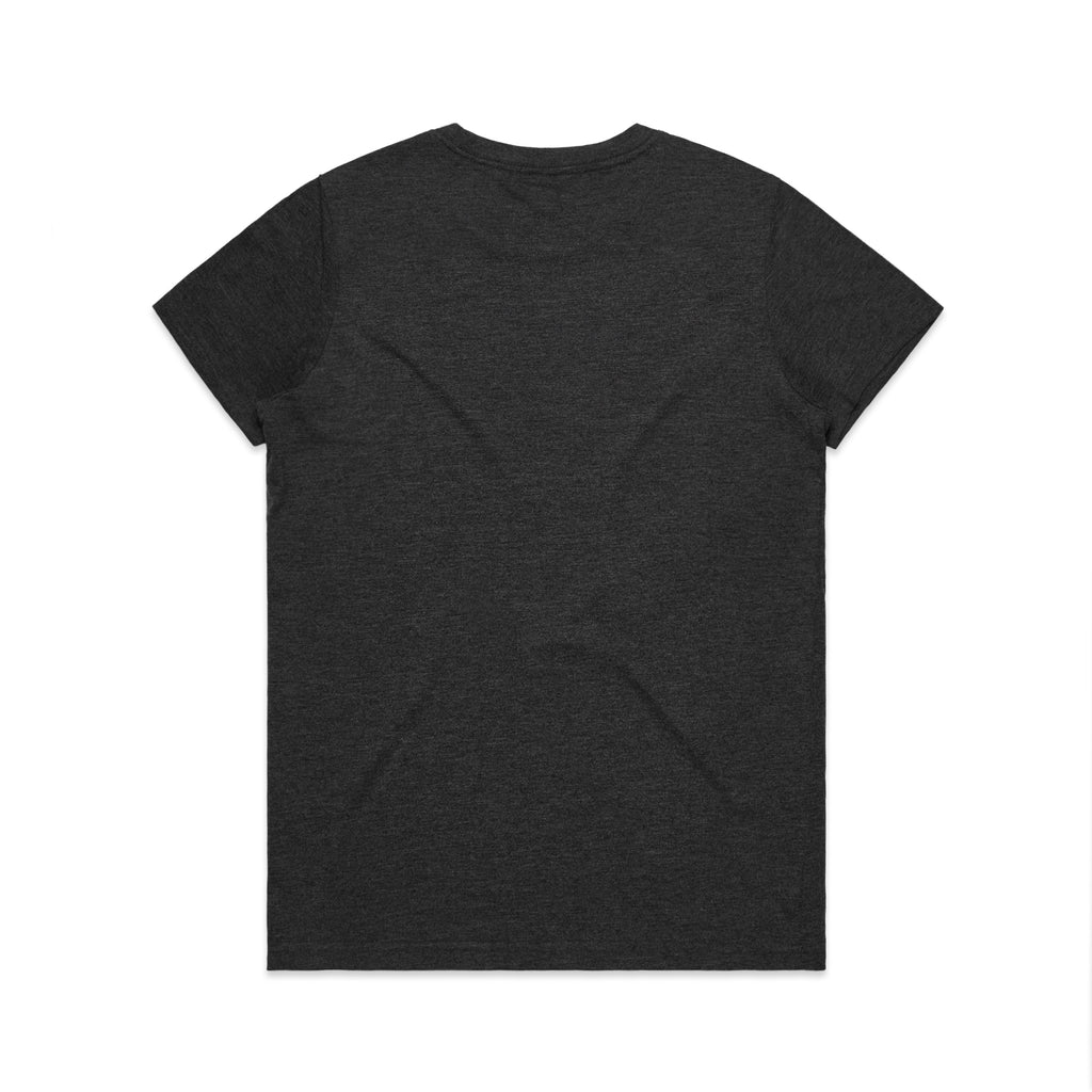 Ascolour Wos Maple Tee 4001 Maple Tee Asphalt Marle Back - Custom Printed - Print Blanc