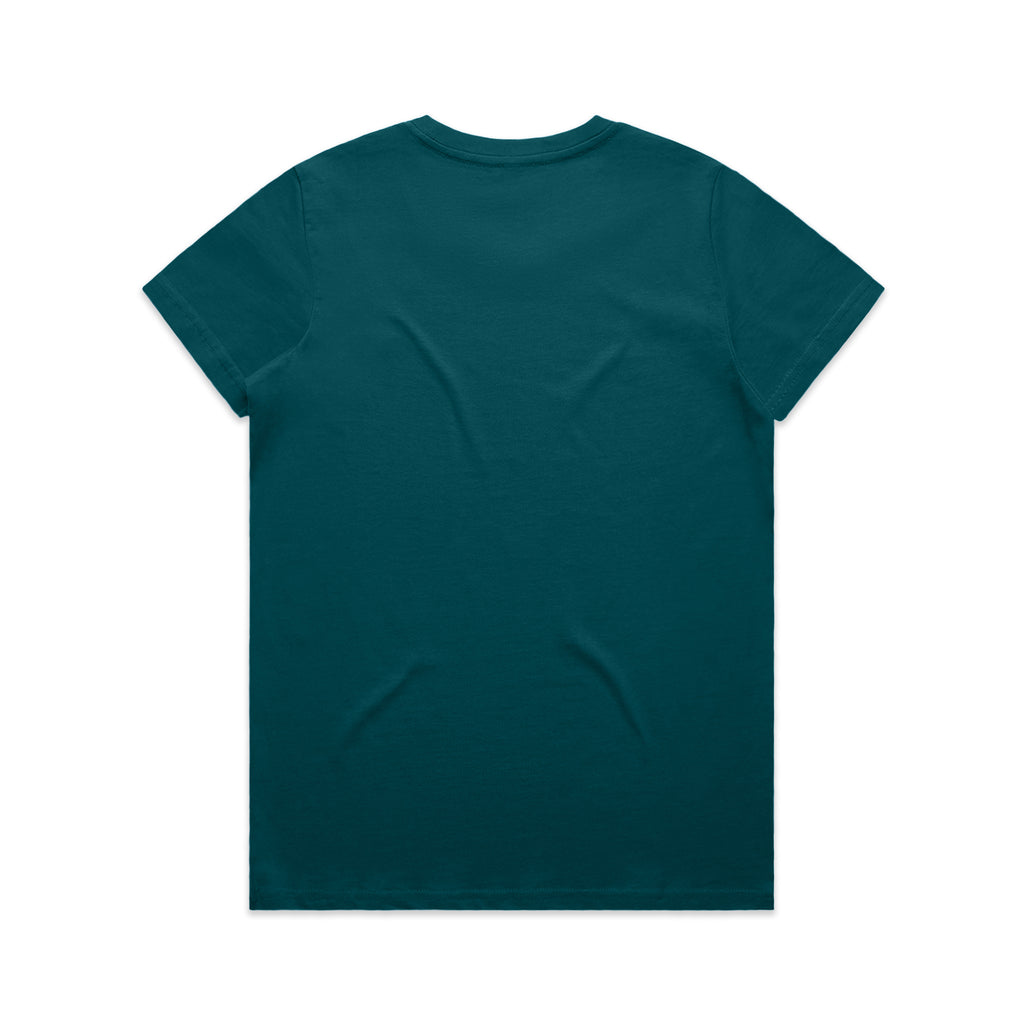 Ascolour Wos Maple Tee 4001 Maple Tee Atlantic Back - Custom Printed - Print Blanc