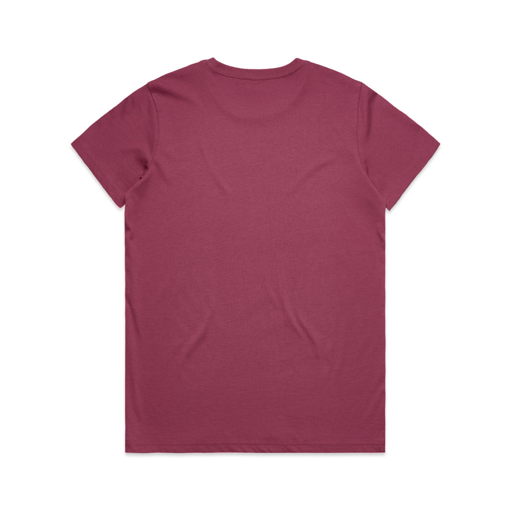 Ascolour Wos Maple Tee 4001 Maple Tee Berry Back - Custom Printed - Print Blanc