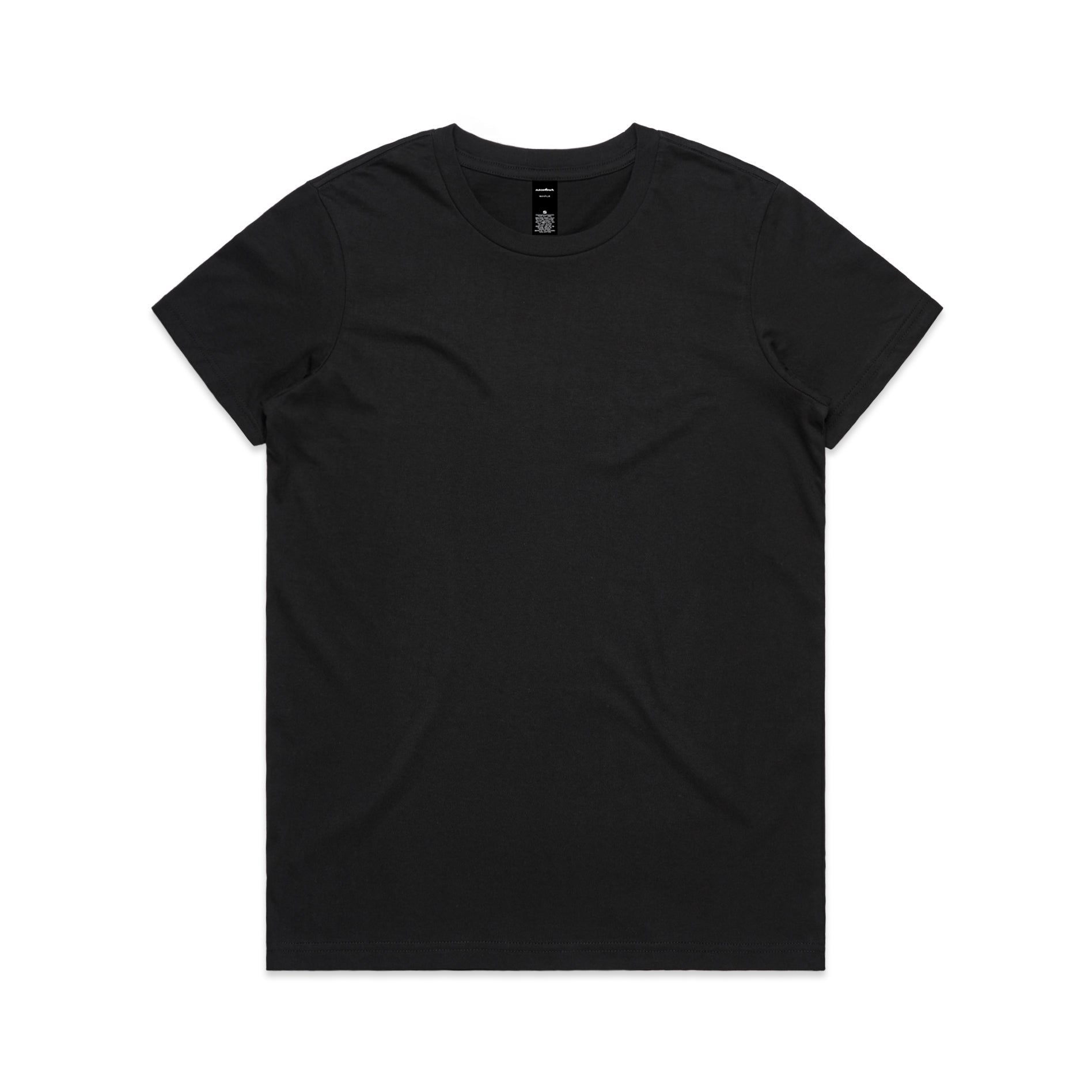 Ascolour Wos Maple Tee 4001 Maple Tee Black Front - Custom Printed - Print Blanc