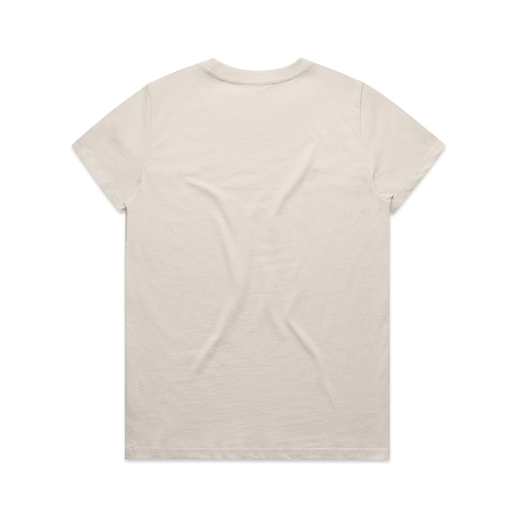 Ascolour Wos Maple Tee 4001 Maple Tee Bone Back - Custom Printed - Print Blanc