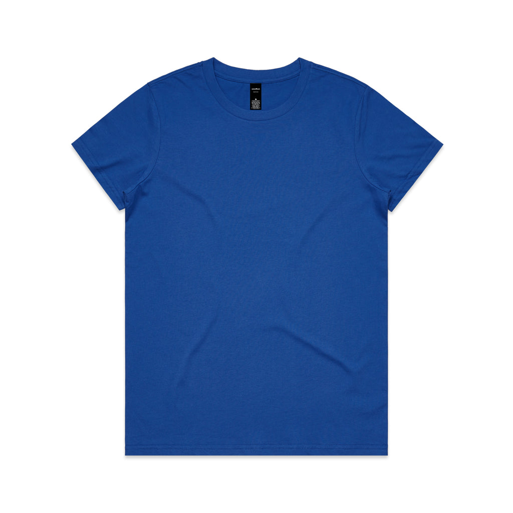 Ascolour Wos Maple Tee 4001 Maple Tee Bright Royal Front - Custom Printed - Print Blanc